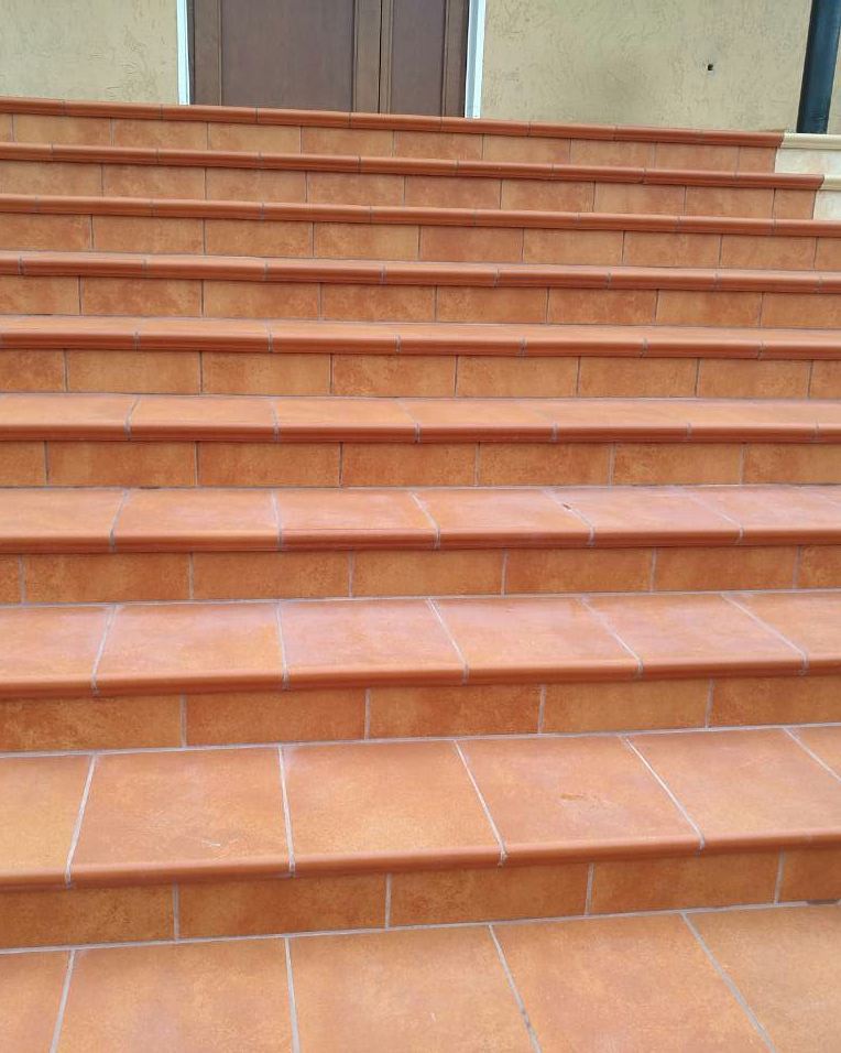 Монтаж клинкерных ступеней и плитки