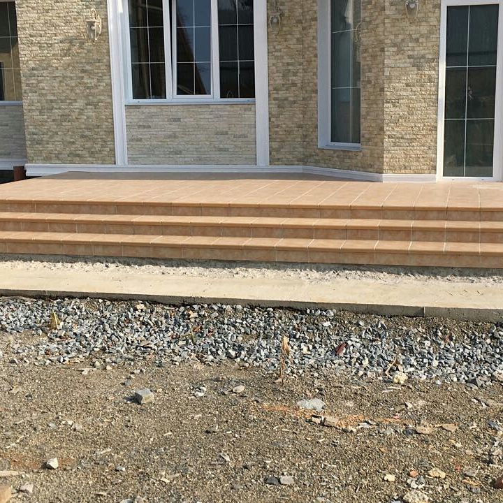 Монтаж клинкерных ступеней и плитки