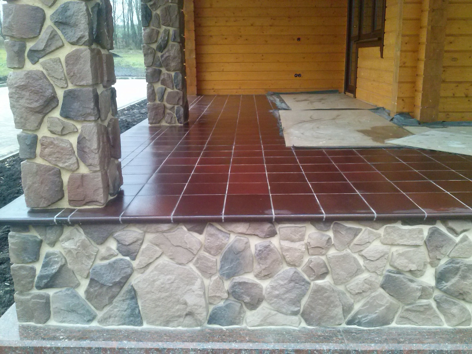 Монтаж клинкерных ступеней и плитки