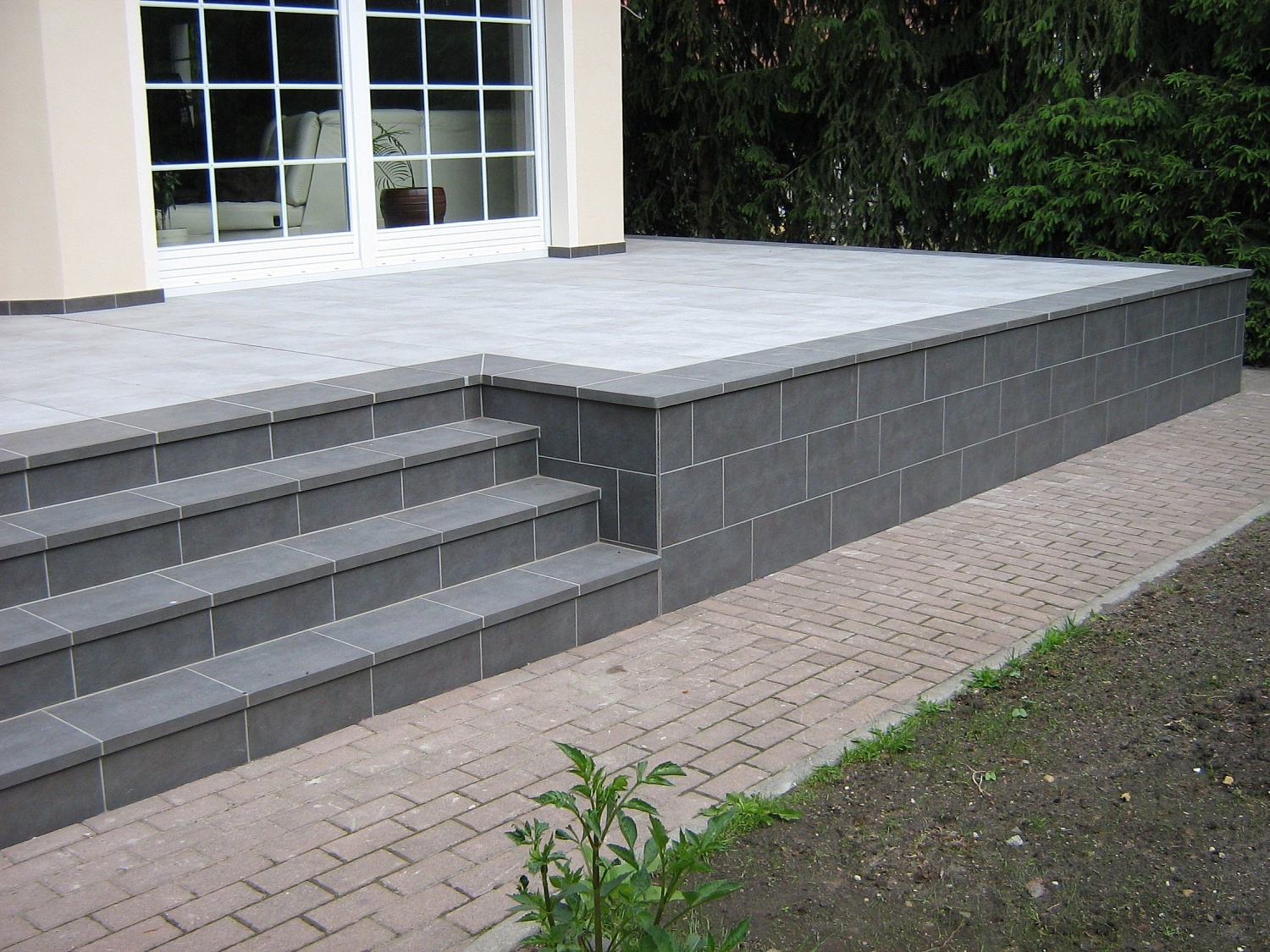 Монтаж клинкерных ступеней и плитки